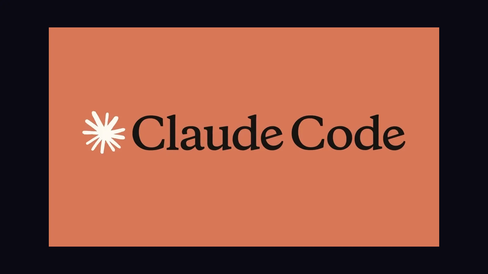 Claude Code wordmark on an orange background
