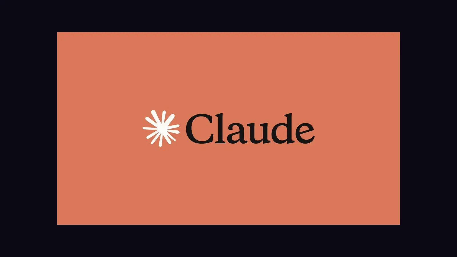Claude wordmark on an orange background