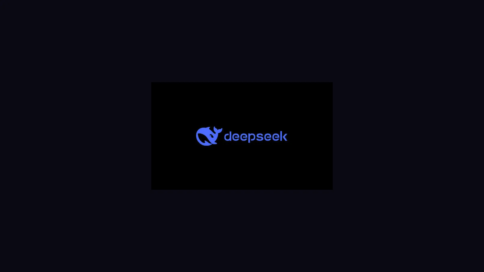 DeepSeek whale symbol and wordmark on black