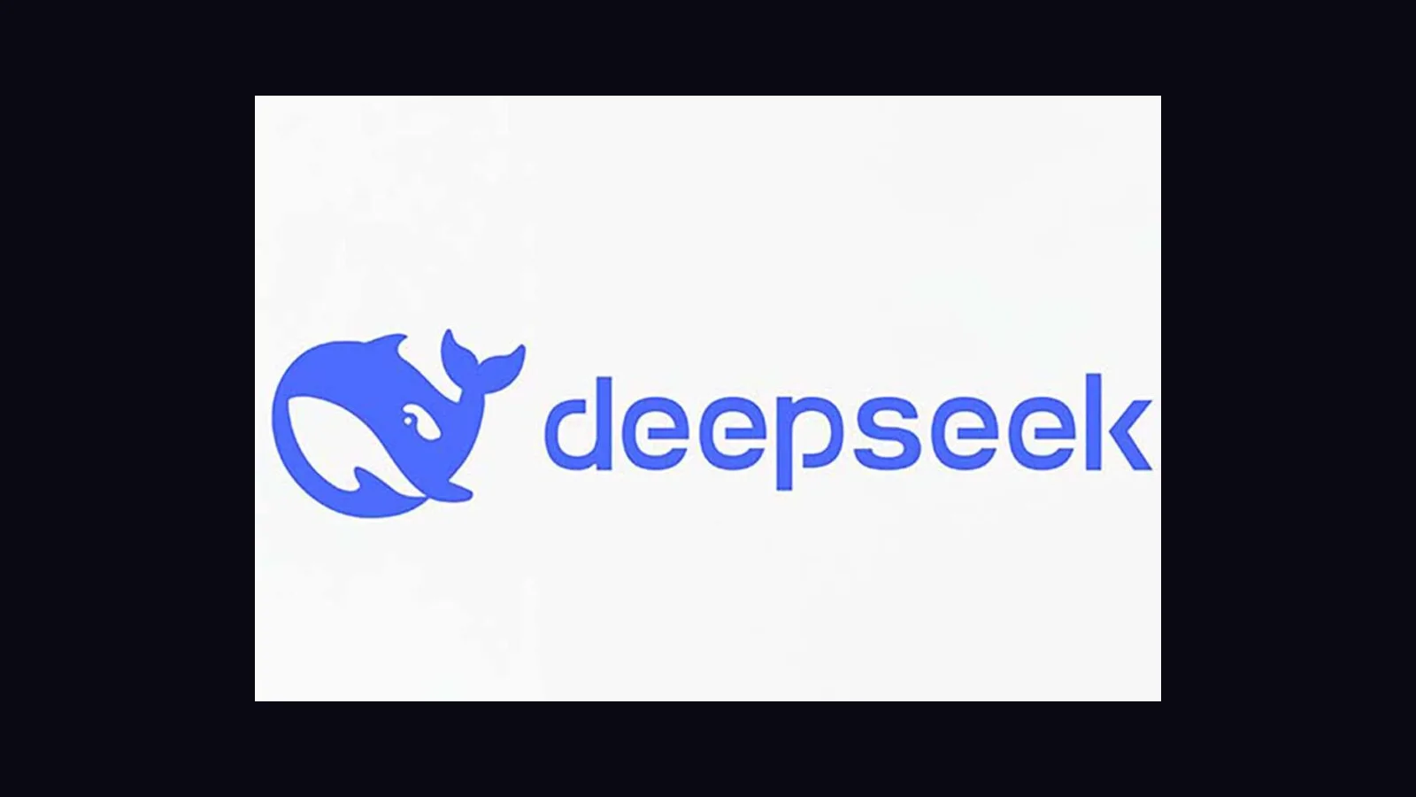 DeepSeek whale symbol and blue wordmark on white