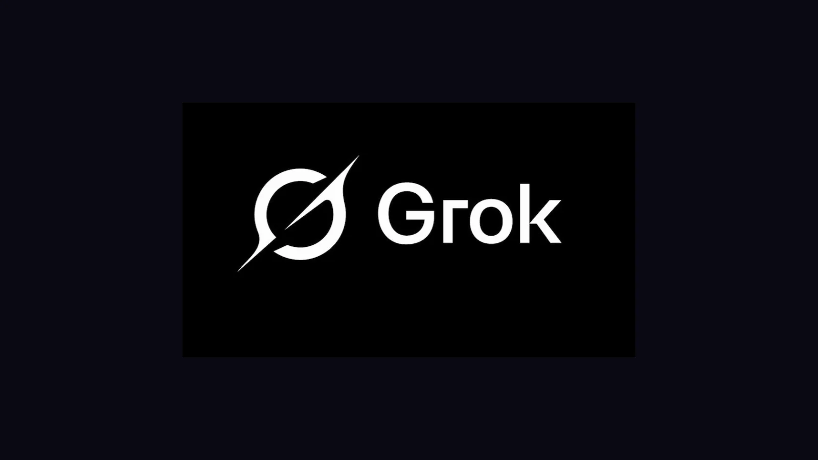 Grok wordmark in white on black