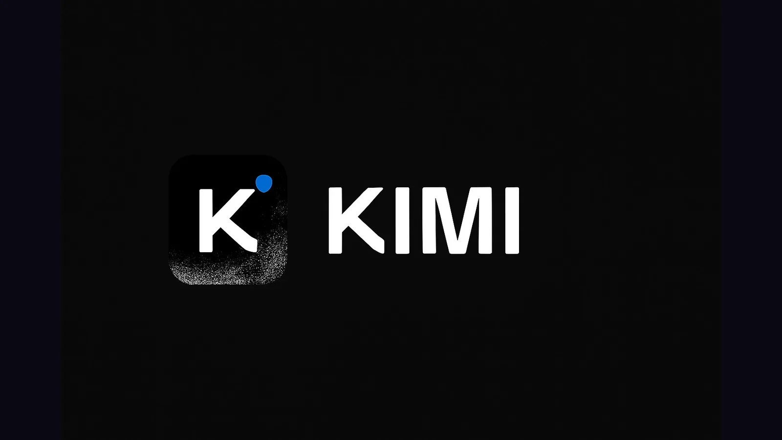 Kimi wordmark on a black background
